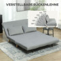 Bäddsoffa 2-sits med Kuddar Sammet Ljusgrå 130 x 78 x 79 cm