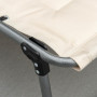 Solstol Hopfällbar med Kudde Beige 188 x 57 x 30 cm