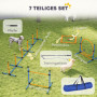 Hundagility Komplett Träningskit 7-i-1 Set med Hinder, Slalom, Ring...