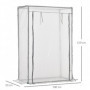 Växthus Transparent 100 x 50 x 150 cm Vit