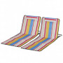 2x Strandmatta med Ryggstöd Flerfärgad
