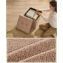 Sittpall Fleeceyta Brun med Förvaring 38 x 38 x 38 cm