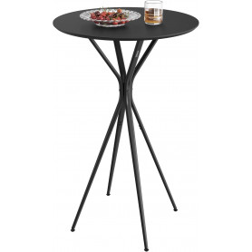 Rund Barbord Metallram 60 x 60 x 105 cm Svart