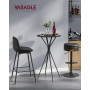 Rund Barbord Metallram 60 x 60 x 105 cm Svart