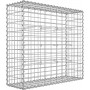 Gabion korg, trådkorg Galvaniserat Stål 100 x 90 x 30 cm Silver