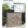Gabion korg, trådkorg Galvaniserat Stål 100 x 90 x 30 cm Silver