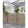 Gabion korg, trådkorg Galvaniserat Stål 100 x 90 x 30 cm Silver