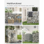 Gabion korg, trådkorg Galvaniserat Stål 100 x 90 x 30 cm Silver