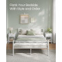 Sängbord 2-pack i bambu med låda & hylla 35 x 40 x 60 cm Vit