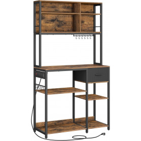 Kökshylla med Inbyggd El uttag 100 x 40 x 180,4 cm Vintage Brun