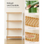 Bambu Badrumshylla 26 x 60 x 100 cm Vit-Naturlig