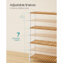Bambu Badrumshylla 26 x 60 x 100 cm Vit-Naturlig