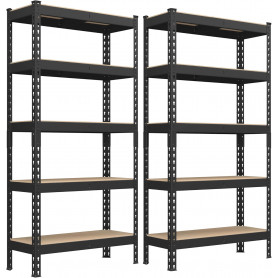 Förvaringsställ Heavy Duty 2-pack 5 hyllor 875 kg, 30 x 75 x 150 cm...