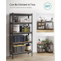 Förvaringsställ Heavy Duty 2-pack 5 hyllor 875 kg, 30 x 75 x 150 cm, svart