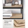Förvaringsställ Heavy Duty 2-pack 5 hyllor 875 kg, 30 x 75 x 150 cm, svart