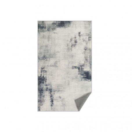 Matta Abstrakt 92×153 cm Duvgrå Polyester 1 cm Tjock Mjuk Vaddering...