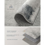 Matta Abstrakt 92×153 cm Duvgrå Polyester 1 cm Tjock Mjuk Vaddering...