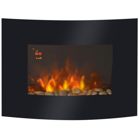 Elektrisk Kamin med Justerbar Värme, Backljus – 65 x 11,4 x 52 cm