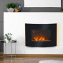 Elektrisk Kamin med Justerbar Värme, Backljus – 65 x 11,4 x 52 cm