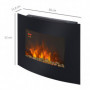 Elektrisk Kamin med Justerbar Värme, Backljus – 65 x 11,4 x 52 cm