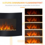 Elektrisk Kamin med Justerbar Värme, Backljus – 65 x 11,4 x 52 cm