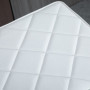 Sängbänk Konstläder Vit Guld 120 x 43 x 42 cm