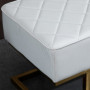 Sängbänk Konstläder Vit Guld 120 x 43 x 42 cm
