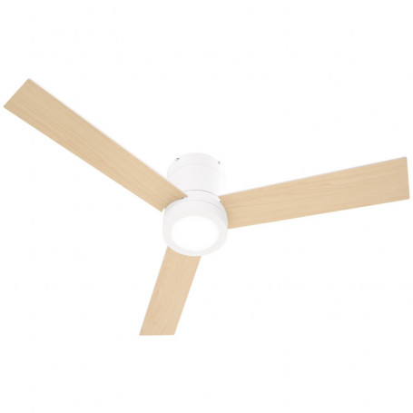 Takfläkt med Lampa, Timer och Fjärrkontroll, Ek Vit, Ø112 cm