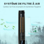 Pelarfläkt med Fjärrkontroll 107 cm (H) 60W Svart
