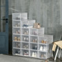Skoskåp med 18 Fack x 25 x 35 x 19 cm DIY Plast Transparent