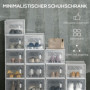 Skoskåp med 18 Fack x 25 x 35 x 19 cm DIY Plast Transparent