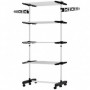 Torkställning 5 Nivåer Hopfällbar 142 x 55 x 172 cm Svart - Silver