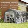Trädgårdsbod - Pop-up Garage - Verktygstält 300 x 597 x 257 cm, ljusgrå