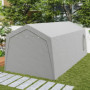 Trädgårdsbod - Pop-up Garage - Verktygstält 300 x 597 x 257 cm, ljusgrå