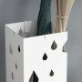 Paraplyställ Fyrkant Metall 15,5 x 15,5 x 40 cm Vit