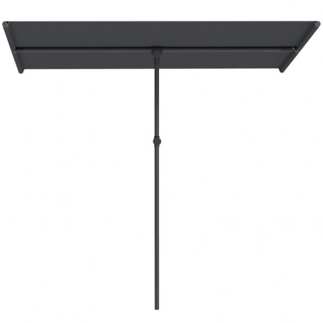 Parasoll Vridbart UPF 50+ skydd, 150 x 205 cm Mörkgrå med Aluminiumstång