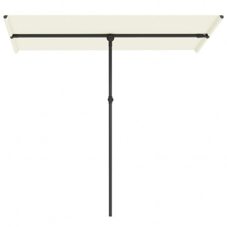 Parasoll Vridbart, UPF 50+ skydd, 150 x 205 cm Beige med Aluminiumstång
