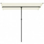 Parasoll Vridbart, UPF 50+ skydd, 150 x 205 cm Beige med Aluminiumstång