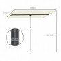 Parasoll Vridbart, UPF 50+ skydd, 150 x 205 cm Beige med Aluminiumstång