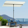 Parasoll Vridbart, UPF 50+ skydd, 150 x 205 cm Beige med Aluminiumstång