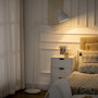 Golvlampa Retro Flexibel Arm 30 x 30 x 131 cm Vit