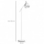 Golvlampa Retro Flexibel Arm 30 x 30 x 131 cm Vit