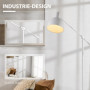 Golvlampa Retro Flexibel Arm 30 x 30 x 131 cm Vit