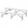 2-pack Campingbänk 240 kg Bärbar, Vit