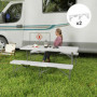 2-pack Campingbänk 240 kg Bärbar, Vit
