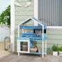 Leksakskök Utomhus för Barn i Trä Blå 80 x 36,5 x 112 cm