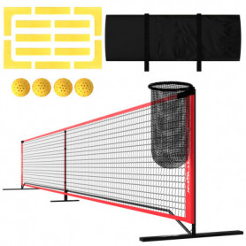 Pickleball Set med nät, stativ, bollar