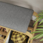 Skobänk med Hyllor, Korg - Bambu Grå 70 x 30 x 45 cm