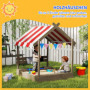 Sandlåda med Solskydd, Lekstuga Design 124 x 116 x 146 cm, Grå