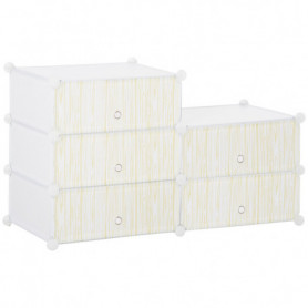 Skoförvaring Modulära för 12 Par Skor med Lock 49 x 36 x 108 cm Vit